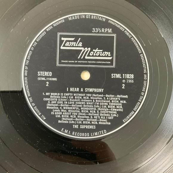 The Supremes: A Hear A Symphony Vintage Vinyl Record - Picture 9 of 10